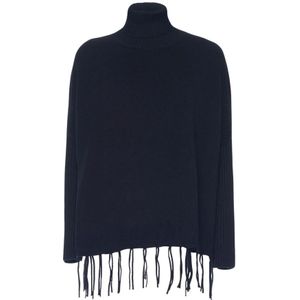 Manila Grace, Dames, Truien, Zwart, Maat: L Viscose,