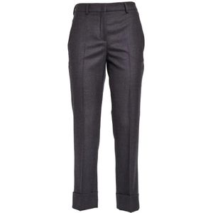 Incotex, Dames, Broeken, Grijs, Maat: XS Flanel,