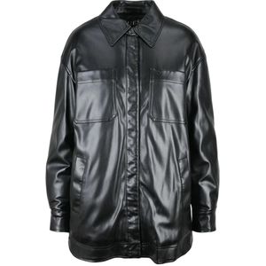 Guess, Dames, Jassen, Zwart, Maat: L Leer,