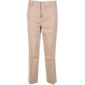 Dondup, Dames, Broeken, Roze, Maat: W28 Linnen,