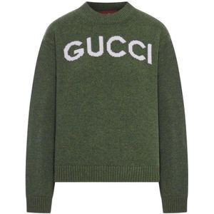 Gucci, Dames, Truien, Groen, Maat: M Wol,