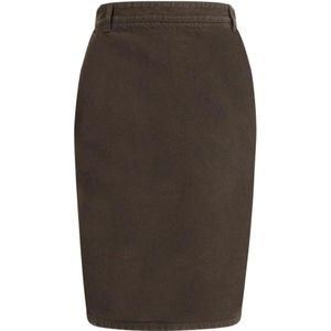 Saint Laurent, Dames, Rokken, Bruin, Maat: W27 Denim,