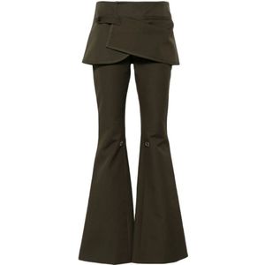 Courrèges, Dames, Broeken, Groen, Maat: XS Katoen,