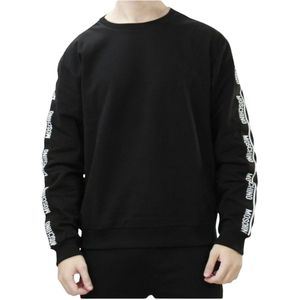 Moschino, Heren, Sweatshirts & Hoodies, Zwart, Maat: XS Katoen,