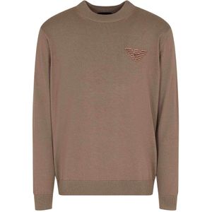 Emporio Armani, Heren, Truien, Beige, Maat: M Wol,