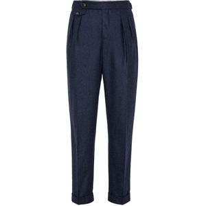 Brunello Cucinelli, Heren, Broeken, Blauw, Maat: L Wol,