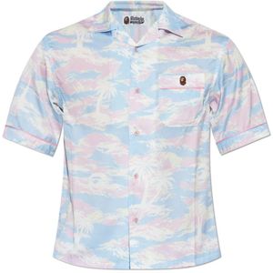 A Bathing Ape, Heren, Overhemden, Blauw, Maat: ONE Size