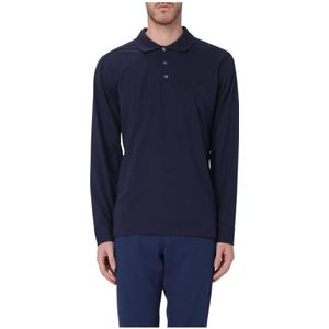 Fay, Heren, Tops, Blauw, Maat: S Katoen,