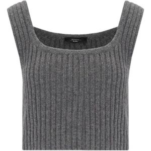 Weekend Max Mara, Dames, Tops, Grijs, Maat: M Wol,