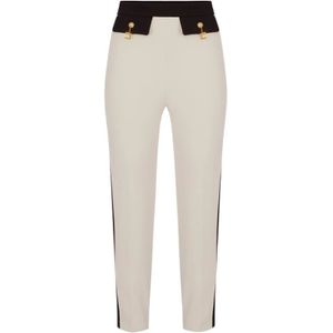 Elisabetta Franchi, Heren, Broeken, Beige, Maat: XS Poliester,
