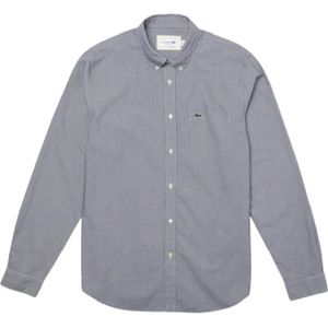 Lacoste - Overhemd - Blauw - Katoen - Regular Fit