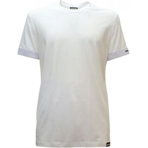 Dsquared2, Heren, Tops, Wit, Maat: S Katoen,
