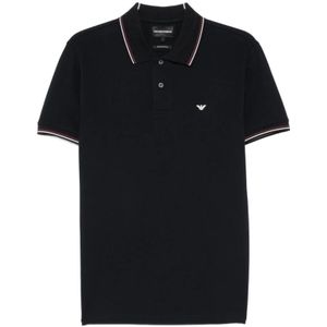 Emporio Armani, Heren, Tops, Blauw, Maat: L Katoen,