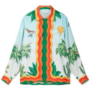 Casablanca, Heren, Overhemden, Veelkleurig, Maat: M Zijde,