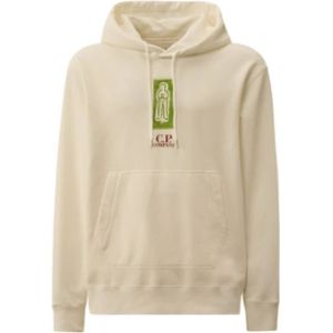 C.p. Company, Heren, Sweatshirts & Hoodies, Wit, Maat: L Katoen,