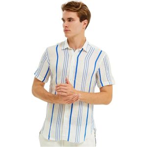 Peninsula, Heren, Overhemden, Wit, Maat: XL Linnen,