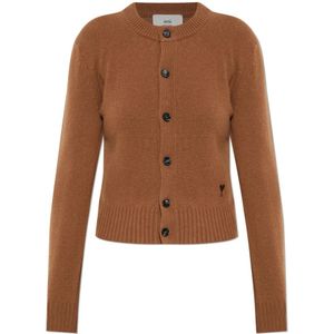 Ami Paris, Dames, Truien, Bruin, Maat: 2XS Kasjmier,