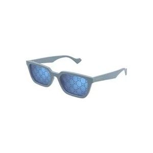 Gucci Rechthoekige zonnebril Gg1539S 003 , Blue , Dames , Maat: 55 MM