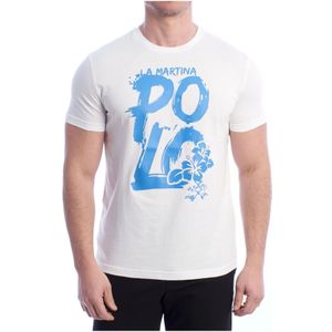 La Martina - T-shirt - Katoen - Blauw