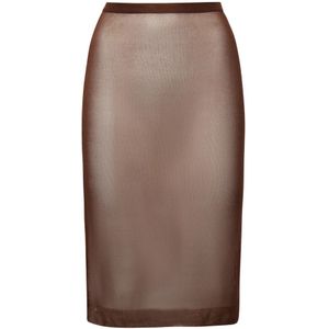 Saint Laurent, Dames, Rokken, Bruin, Maat: S Viscose,