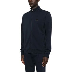 Woolrich, Heren, Sweatshirts & Hoodies, Blauw, Maat: M Katoen,