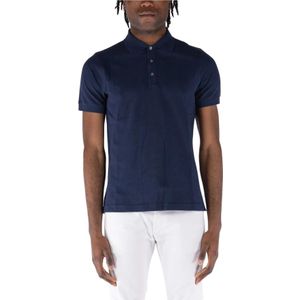 Fay, Heren, Tops, Blauw, Maat: S Katoen,