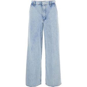 Frame, Dames, Jeans, Blauw, Maat: W24 Katoen,