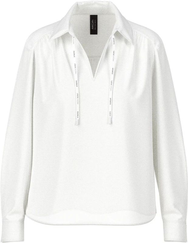 Marc Cain - Ramie Slip Blouse - Wit - Dames