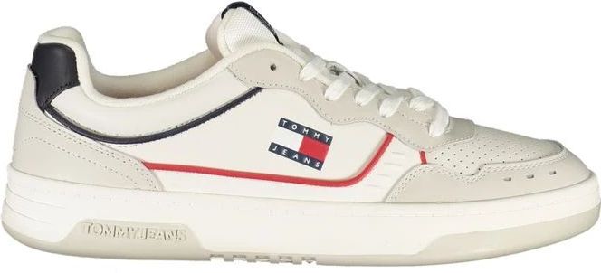Tommy Hilfiger - Sneakers - Beige - Witte Leren Heren Sneaker