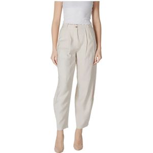 Vila - Viscose-Blend Broek - Wit - 90% Viscose, 10% Polyester