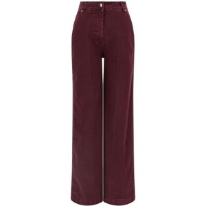 Nude, Dames, Jeans, Rood, Maat: XS Katoen,