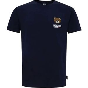 Moschino, Heren, Tops, Blauw, Maat: XS