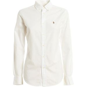 Ralph Lauren, Dames, Blouses & Shirts, Wit, Maat: M Katoen,