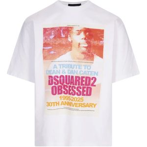 Dsquared2, Heren, Tops, Wit, Maat: XL