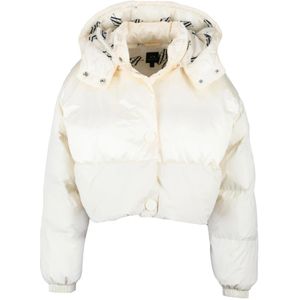 Armani Exchange, Dames, Jassen, Wit, Maat: M Leer,