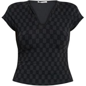 By Malene Birger, Dames, Tops, Grijs, Maat: XS Leer,