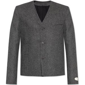 Jacquemus, Heren, Jassen, Grijs, Maat: M Katoen,