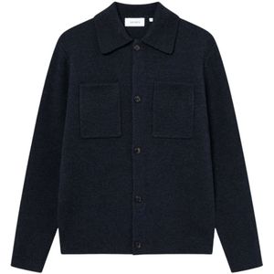 Les Deux, Heren, Jassen, Blauw, Maat: S Wol,