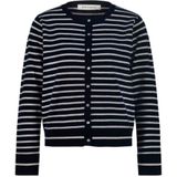 Sofie Schnoor - Cissesw - Cardigan - Donkerblauw Gestreept - 100% Merino Wol