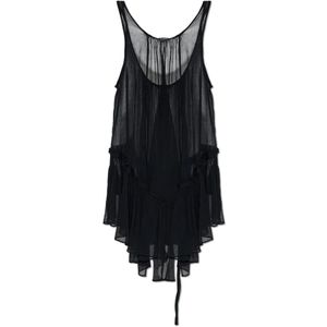 AllSaints, Dames, Tops, Zwart, Maat: 3XS Viscose,