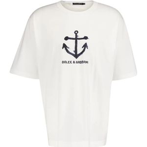 Dolce & Gabbana, Heren, Tops, Wit, Maat: M Katoen,