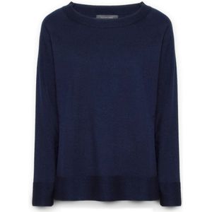 Elena Mirò, Dames, Truien, Blauw, Maat: S Viscose,