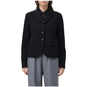 Aspesi, Dames, Jassen, Zwart, Maat: S Wol,