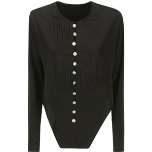 Yohji Yamamoto, Dames, Tops, Zwart, Maat: L