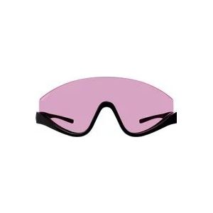 Gucci Sportieve Hoge Masker Zonnebril Roze , Black , unisex , Maat: ONE Size