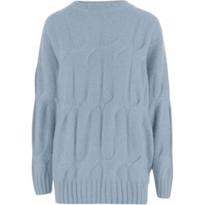 Allude, Dames, Truien, Blauw, Maat: XS Zijde,