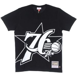 Mitchell & Ness, Heren, Tops, Zwart, Maat: L Katoen,