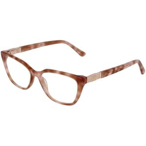 Guess - Rechthoekige Optische Bril - Beige - Acetaat - Demo Glazen Vervangbaar