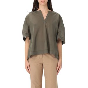 MM - FIDATO - Blouse - Materiaalmix - Katoen - Semi-transparant