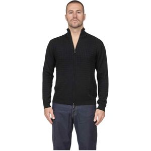 Emporio Armani, Heren, Truien, Zwart, Maat: XL Wol,